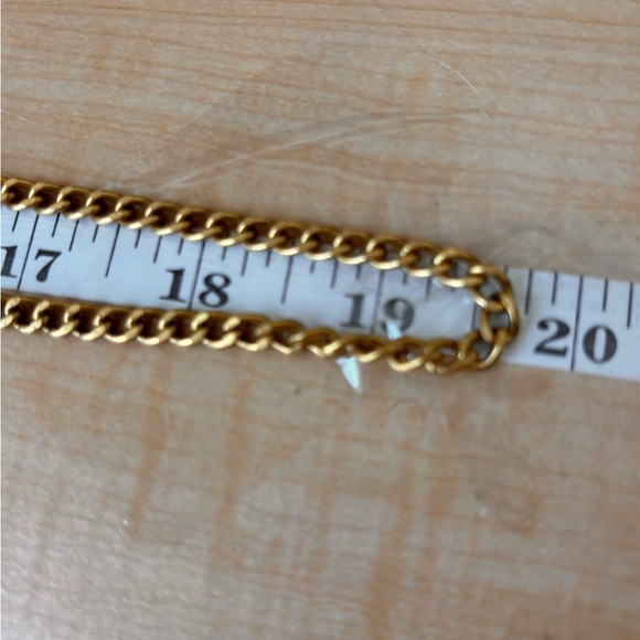 Blue beaded stations necklace / gold tone/ measures 39 in total length/ vintage - Picture 5 of 8